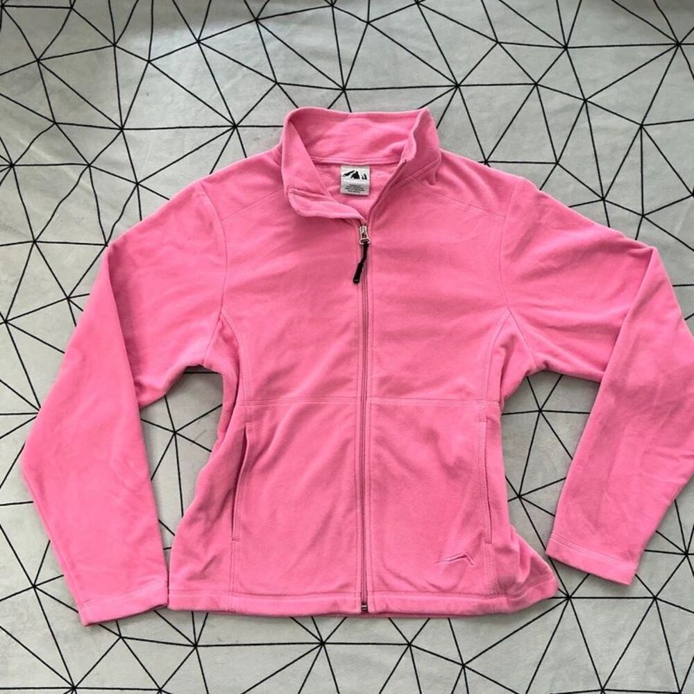 Vintage Polar Edge Fleece Jacket Women's S Bubble Gum Pink Polyester